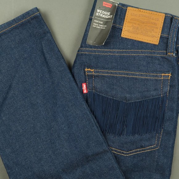 Levi's Denim - Levi's Wedgie Straight Fringe Pocket Jeans Size 27